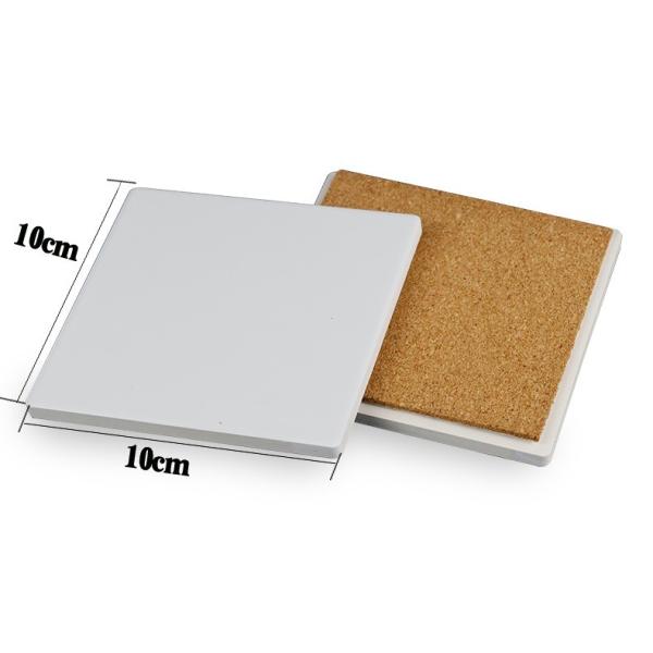 White Sublimation Coaster Blanks Square Ceramic Coaster For Sublimation Photo Printing
