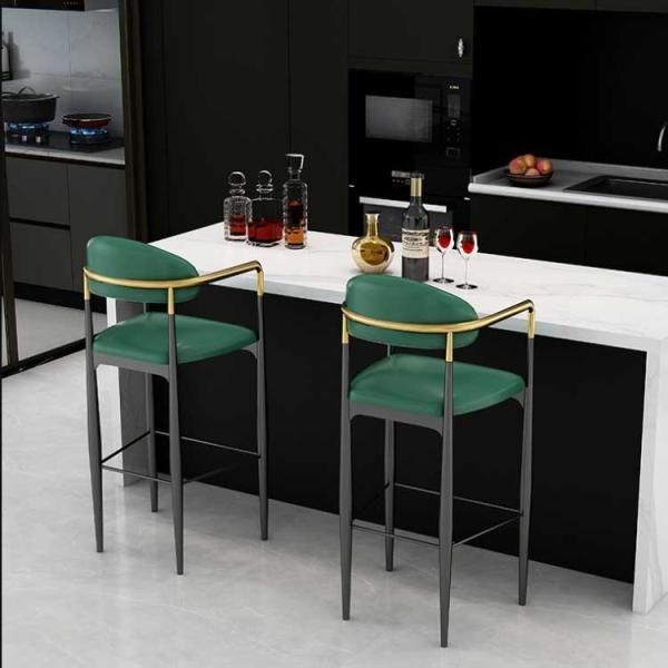 62.9 Inch Bar Table Stool Set White Marble Wood Grain Thickness 25mm With Chairs