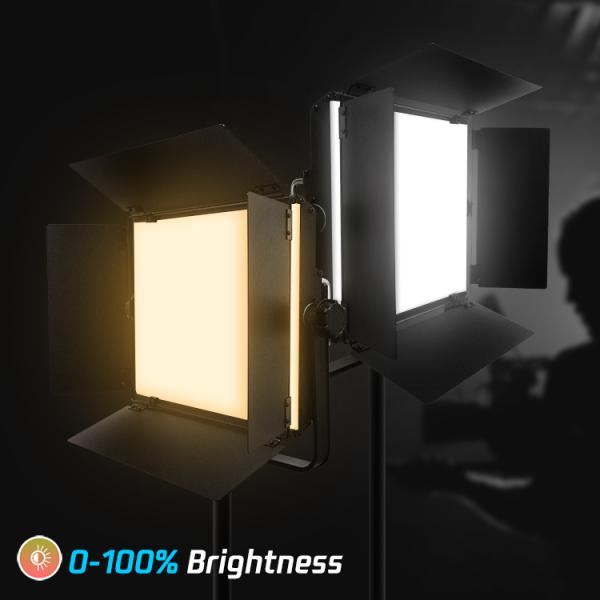 Bi Color Daylight Photography Lights 120W Aluminum Alloy 95ra LED Panel Video Lighting