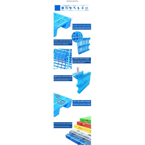 Garages Perforated Pallet HDPE Rackable Plastic Pallets Customized