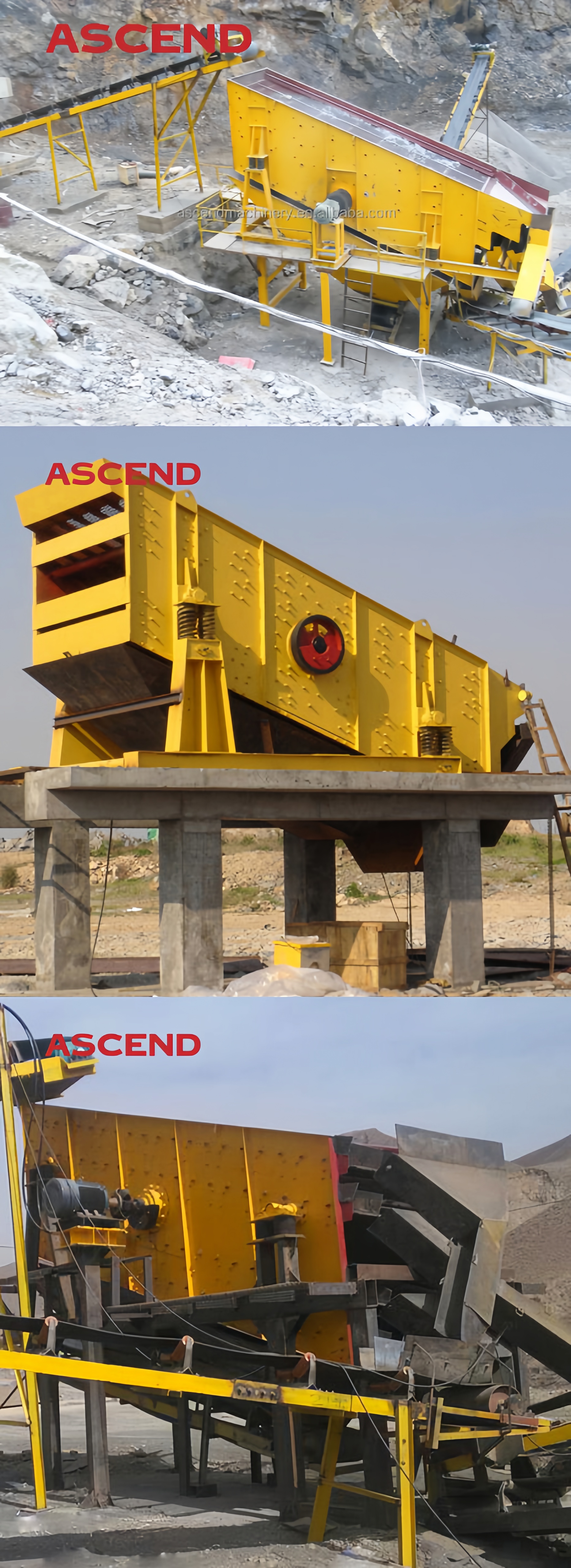 3YK1860 4YK1860 Vibrating Sand Screening Equipment Washing Shaker Plant