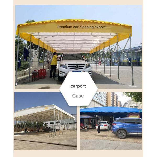 Large Warehouse Logistics Electric Tent with Adjustable Push-Pull Canopy and Retractable Shift Awning in Metal Type Steel