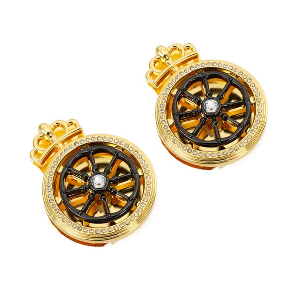 Crown Steering Wheel Clutch Lock Handbag Hardware Purse Accessory