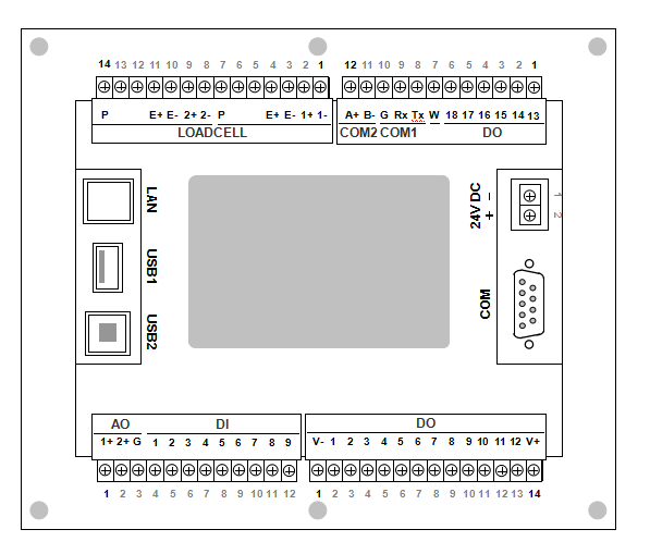 DC24V Digital Weighing Indicator , Digital Load Controller 24 Bit High Precision