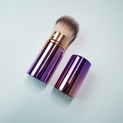 Travel Mini Retractable Makeup Brush Cruelty Free Synthetic Hair Multifunction