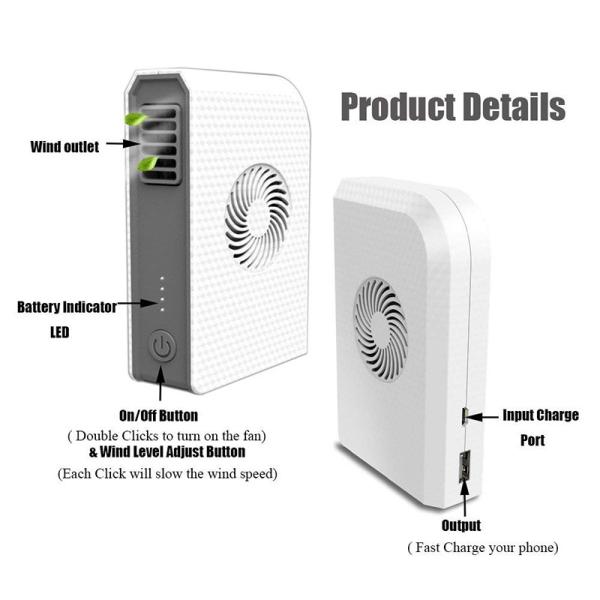 6000mAh Cooling Summer Rechargeable Battery Powered Fan