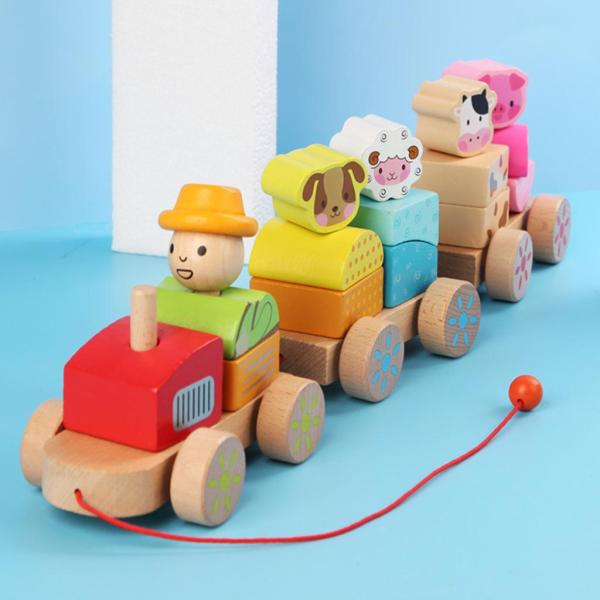 Wood Train Truck Shape DIY Educational Toy for Preschool Toddler Children Wood Train Truck Shape DIY Educational Toy For Preschool Toddler