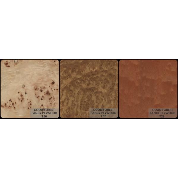 Customized Burl Veneer Plywood Board Fancy Root Canal Veneer