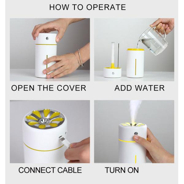 LED Ultrasonic Air Humidifier 360ml Tank 10-20hrs Work Time USB Novelty New Design