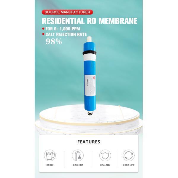 High Flow Blue Wrapping Tape Reverse Osmosis Membrane For Residential Water Purification