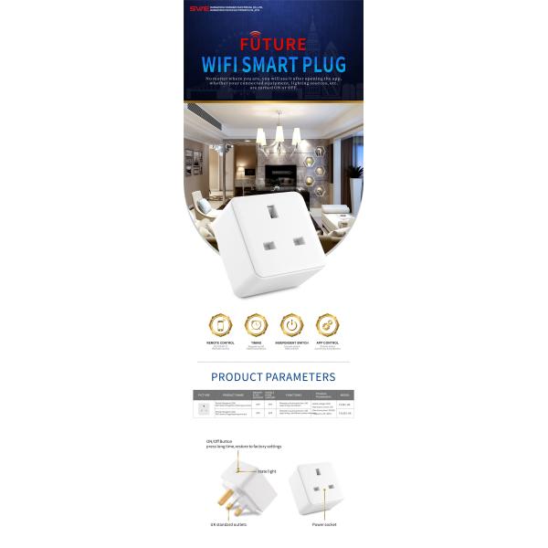 Wi-Fi Smart Plug UK Standard Socket With Power Metering Function