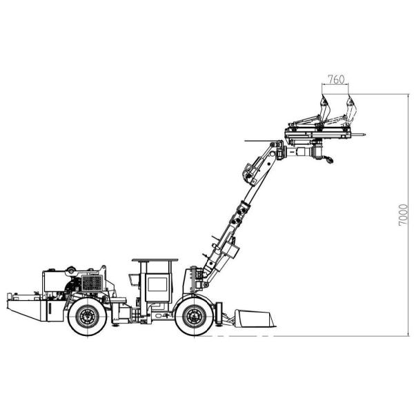 Underground Mining Scaler Diesel Power Tunnel Loose Mobile Rock Scaler Scaling Rig