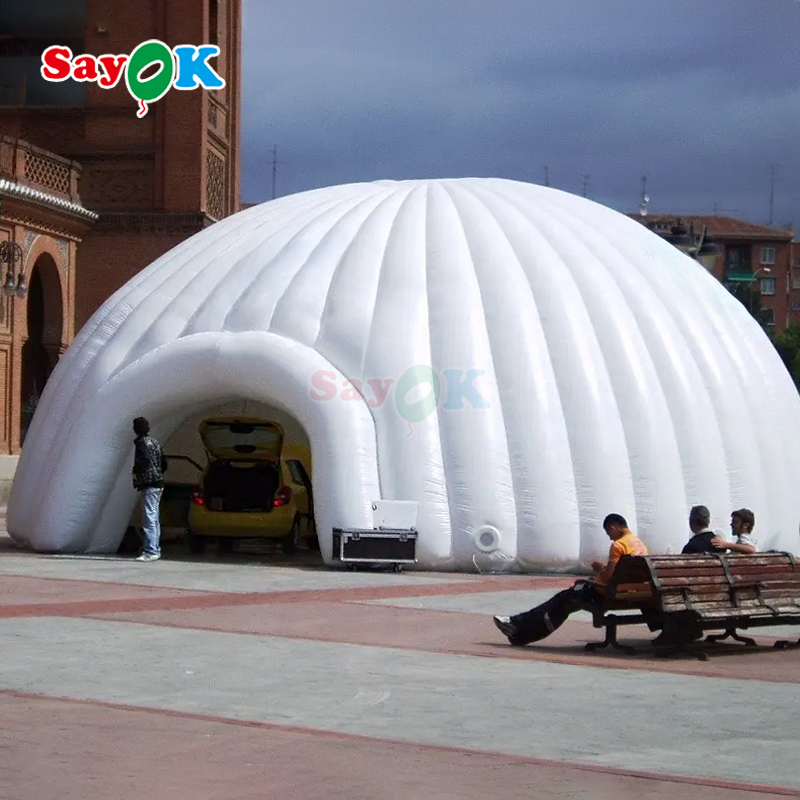 8m 26ft Durable Oxford Cloth Large Inflatable Igloo Dome Tent With Air Blower