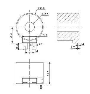IP66 LNG CNG LPG Automobile System Electromagnetic Induction Coil For Oil Valve 12VDC