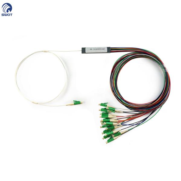 1×4 SC APC Fiber Optic Splitter , Mini Type PLC 4 Way Splitter For Cable TV