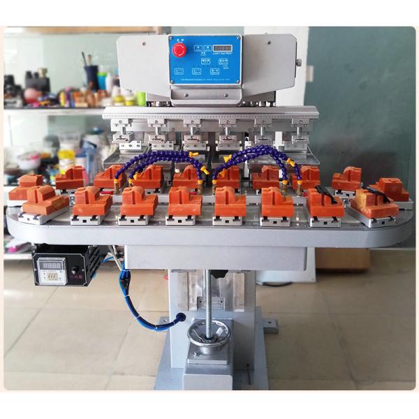 70X120mm 6 Color Pad Printing Machine microcomputer control With Conveyor Belt