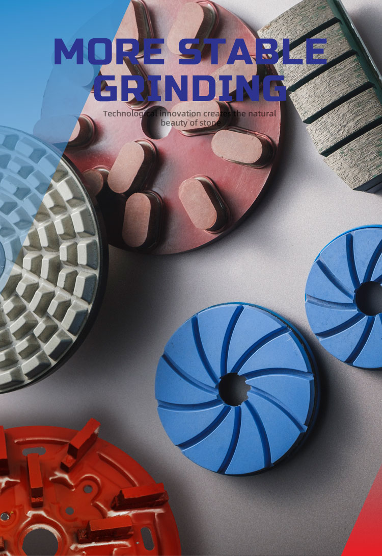 Professional A-Grade Sintered Diamond Metal Disc for Granite Slab Manual Polishing