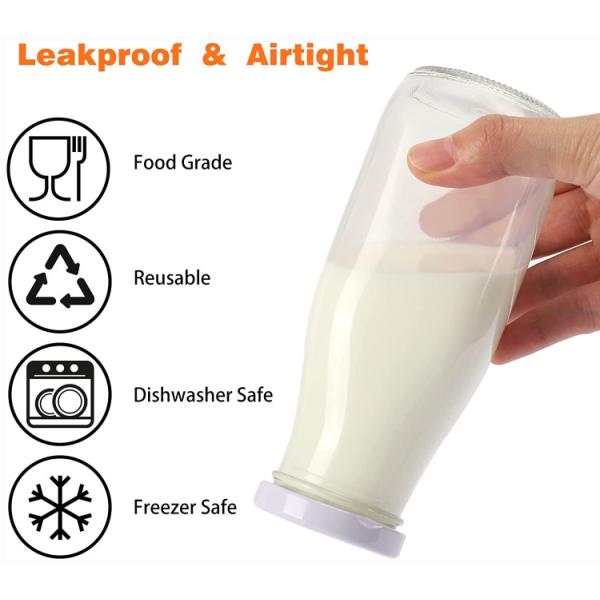 Reusable Bulk Kombucha Bottles 500ml 300ml Milk Bottles Transparent