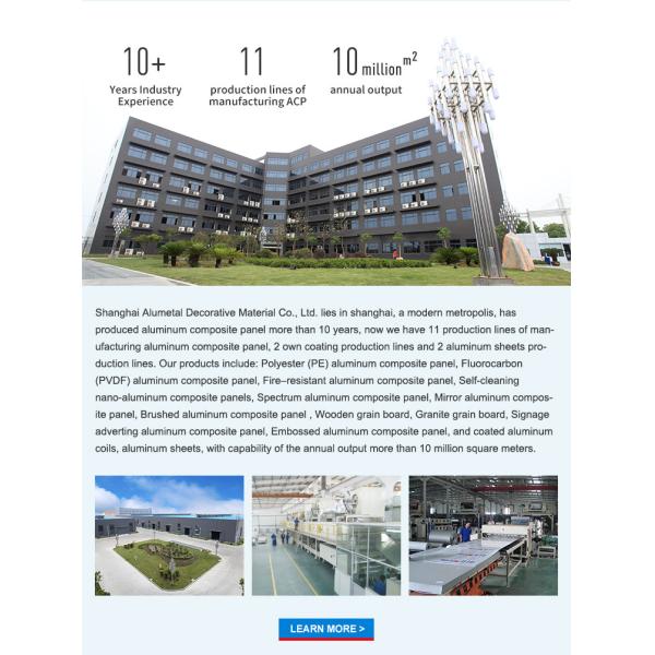 Aluminum Corrugated Material Panels 1220X2440MM Acp Cladding PVDF Coating