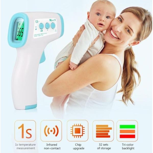 Smart fever digital infrared forehead thermometer CE FDA Certificated