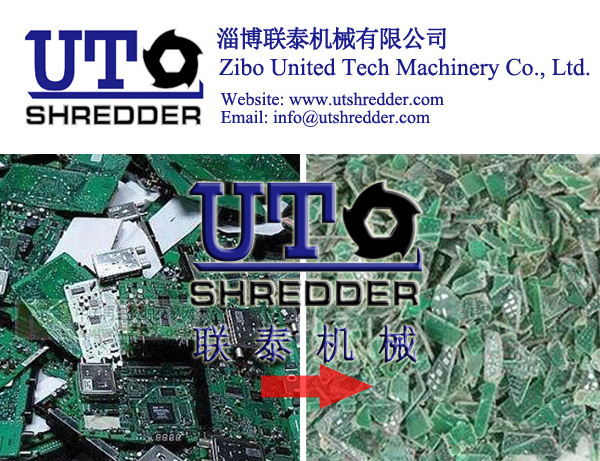 high capacity with low noise - United Tech Machinery - Waste PCB board shredder/ double shaft shredder/ E-waste recycle