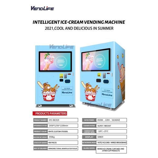 Vendlife Ice Cream Vending Machines Nfc Payment Available OEM Available