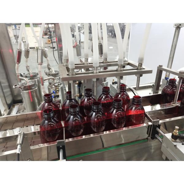 Pneumatic Driven Juice Filling Machine / 304SS Beverage Syrup Filling Machine