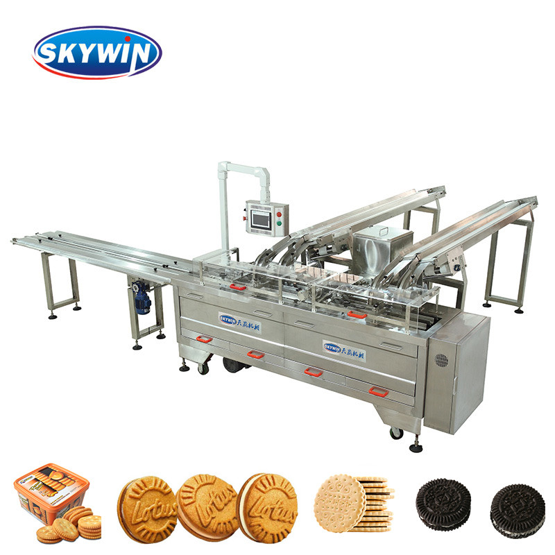China Automatic Soft / Hard Biscuit Center Filling Cream Jam Sandwich Biscuit Machine wholesale