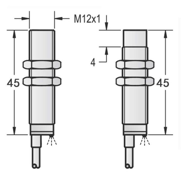 M12 DC 10-30V Cylindrical M12 Inductive Proximity Sensor Swtich With Cable Type