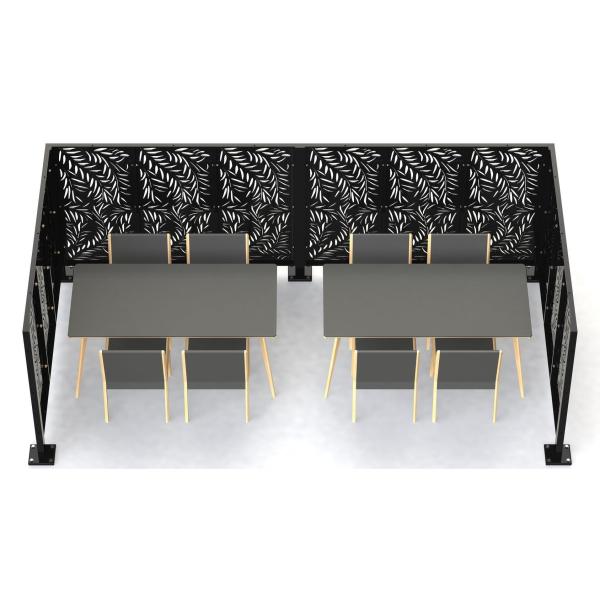 Floral Decorative Screen Room Divider 4 Panel aluminum Lightweight