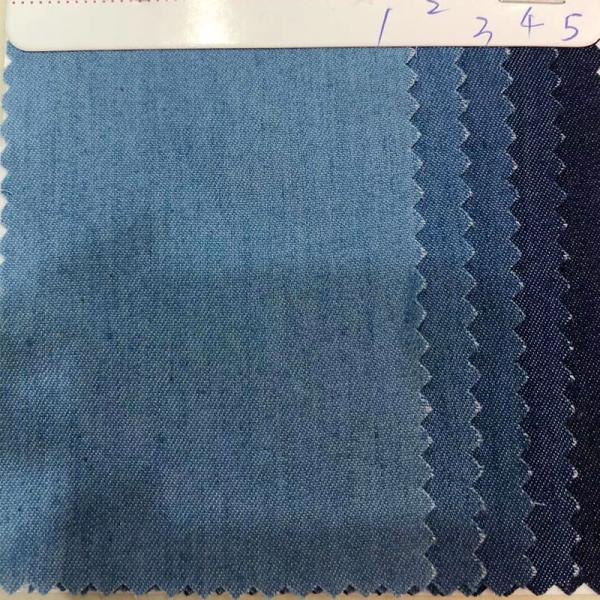 Vintage Hole Ripped Washed Cotton Polyester Spandex Denim Fabric