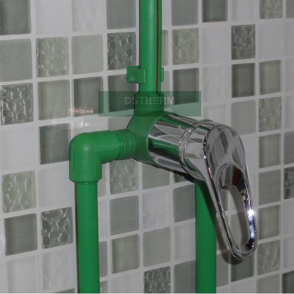 Three Ways Four Ways Ppr Mixer Shower Valve With Chrome Plated Handle Panel