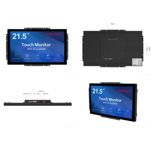 21.5 Inch 2C Series Open Frame Monitor Hdmi For All In One POS Machine Screen