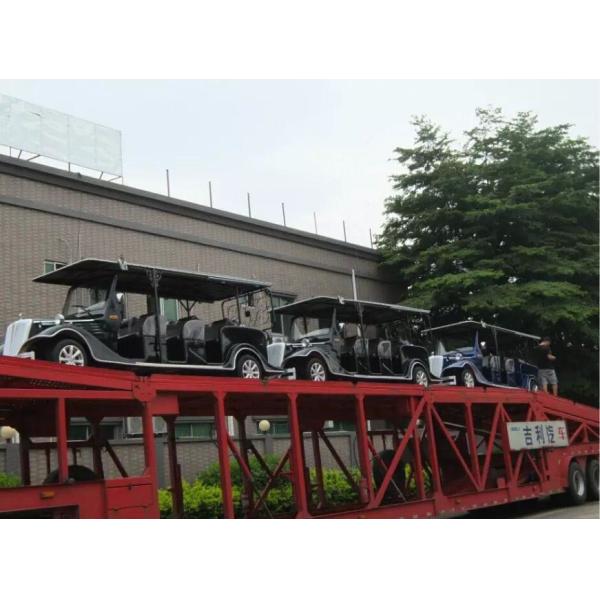 Safety 4 Wheels 14 Seats Electric Sightseeing Vehicle White Color CE Certificated