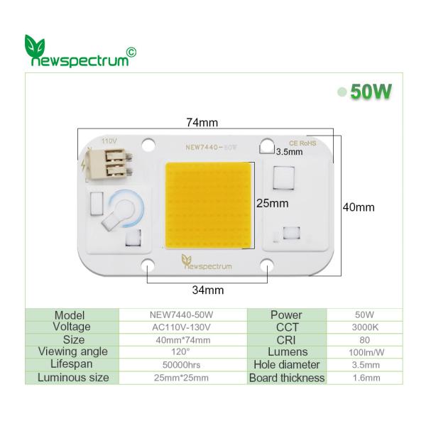 20W 30W 50W Cob AC LED Module 3000k Great Heat Dissipation Environmentally Friendly