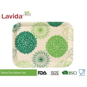 China Shatter Proof Durable Bamboo Fiber Tray , Biodegradable Melamine Rectangular Tray wholesale