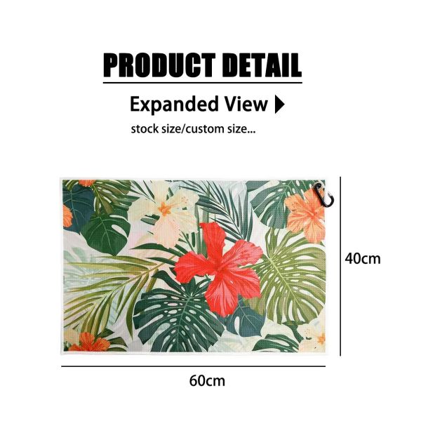 High Quality Custom Different Shape Microfiber Waffle Magnetic Golf Towels Magnet for Golf