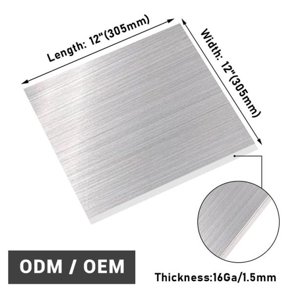 ISO Ss Brush Finish Sheet 316 Hairline Stainless Steel Plate