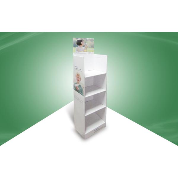 China White Four Shelf Cardboard Free Standing Display Units Offset Printing wholesale