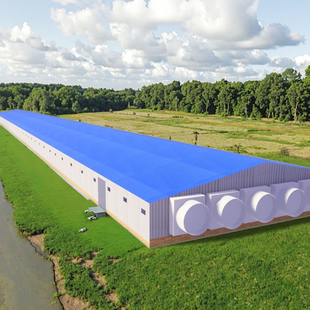 China Custom Steel Structure Chicken House with Sliding Doors wholesale