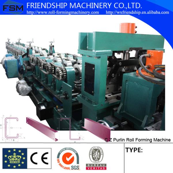 Efficiency C Z Purlin Rolling Form Machine Galvanized Steel High Speed