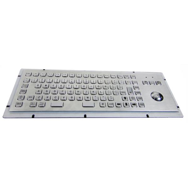 IP65 Rated Stainless Steel Industrial Computer Kiosk Keyboard With Trackball