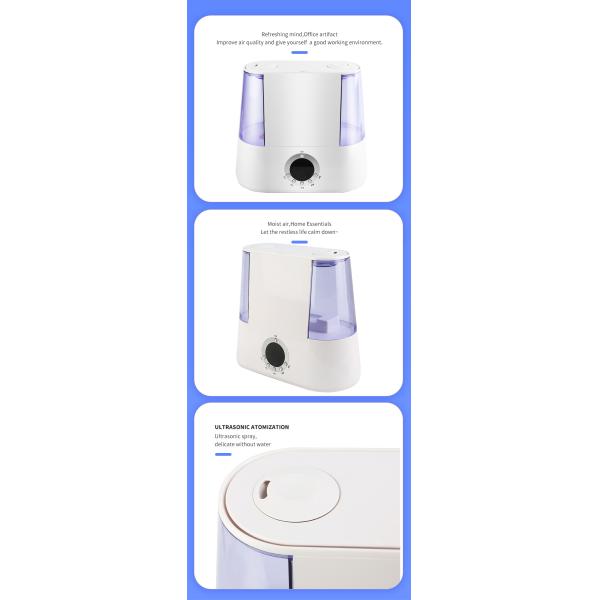PP ABS Material Ultrasonic Air Humidifier Consecutive Humidifying More Than 10 Hours