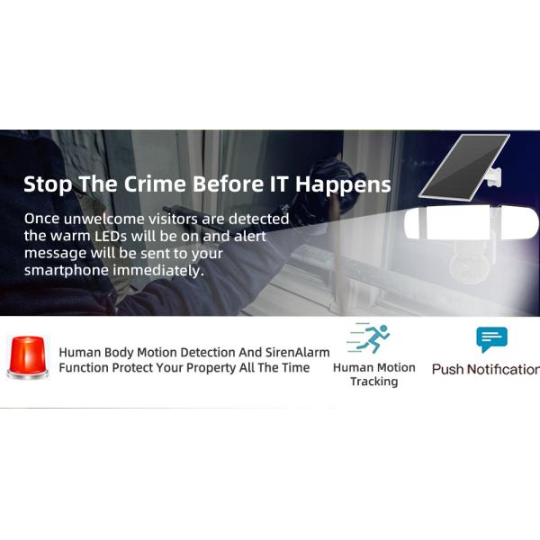 1500 Lumens 4G Solar Security Camera 19200mAh Built In Battery 4MP 2K Solar PTZ Camera