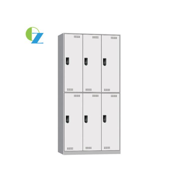 KD Structure 8mm Slim Metal Storage Cabinet With Six Doors Coded Locker