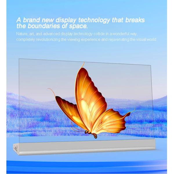 Interactive Touchscreen Transparent OLED Display For Retail And Business