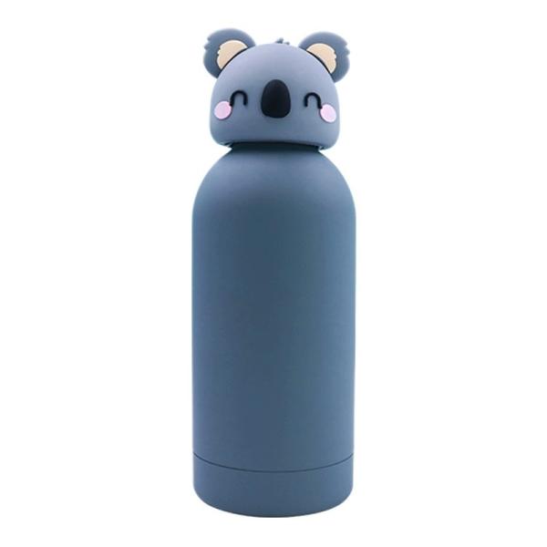 Cartoon Kids Bestie Bottle Insulated Stainless Steel Water Bottle With Detachable Soft Head Fun Drinking For Kids, Flexible Reusable Straw 16 Ounce