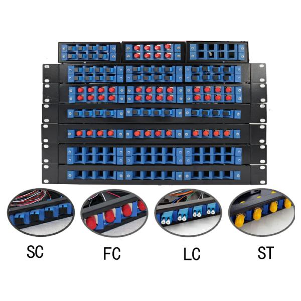 4 8 12 24 Port 19" Optic Fiber FC SC LC ST Connector Junction Box Wall or Rack Mount