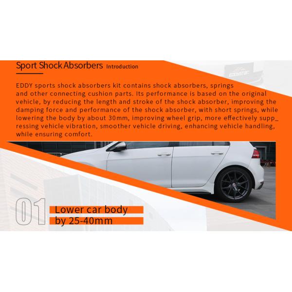 Corrosion Resistant Sport Shock Absorber VW Scirocco Car Suspension Parts