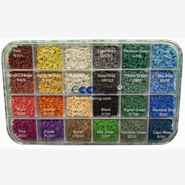 Light Color EPDM Rubber Pellets Paving Park Surface Granulated Rubber Flooring